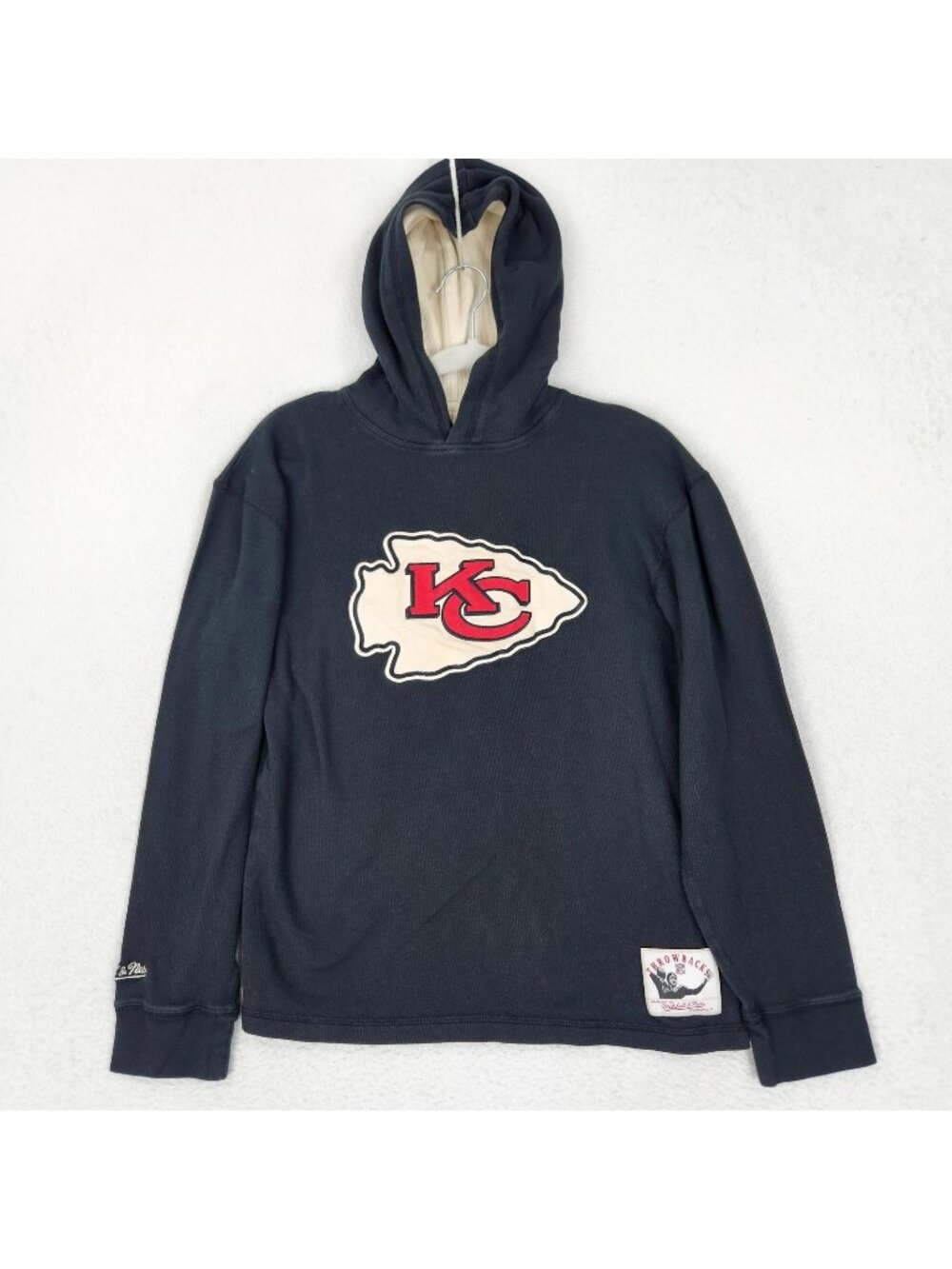 Kansas City Chiefs Hoodie Boys Large Black NFL Football Mitchell & Ness Sweater